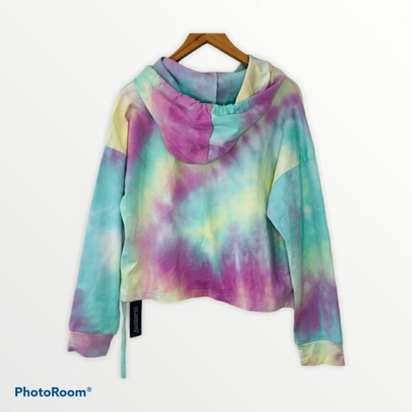 Blank NYC Womens Hoodie Pastel Tie-Dye Sweatshirt Medium - Picture 7 of 11